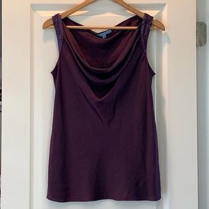 Antonio Melanie Silk Sequin Top Medium